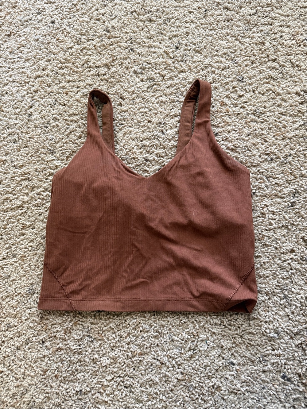 lululemon athletica brown ribbed align crop